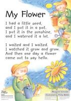 Poem with child watering flowers.