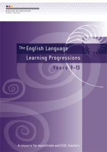 English Lang learning progressions