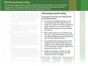 Monitoring During Reading